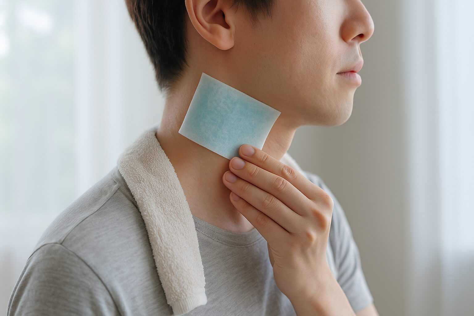 首に貼った冷えピタが長持ちする技 | てぃぷろぐ