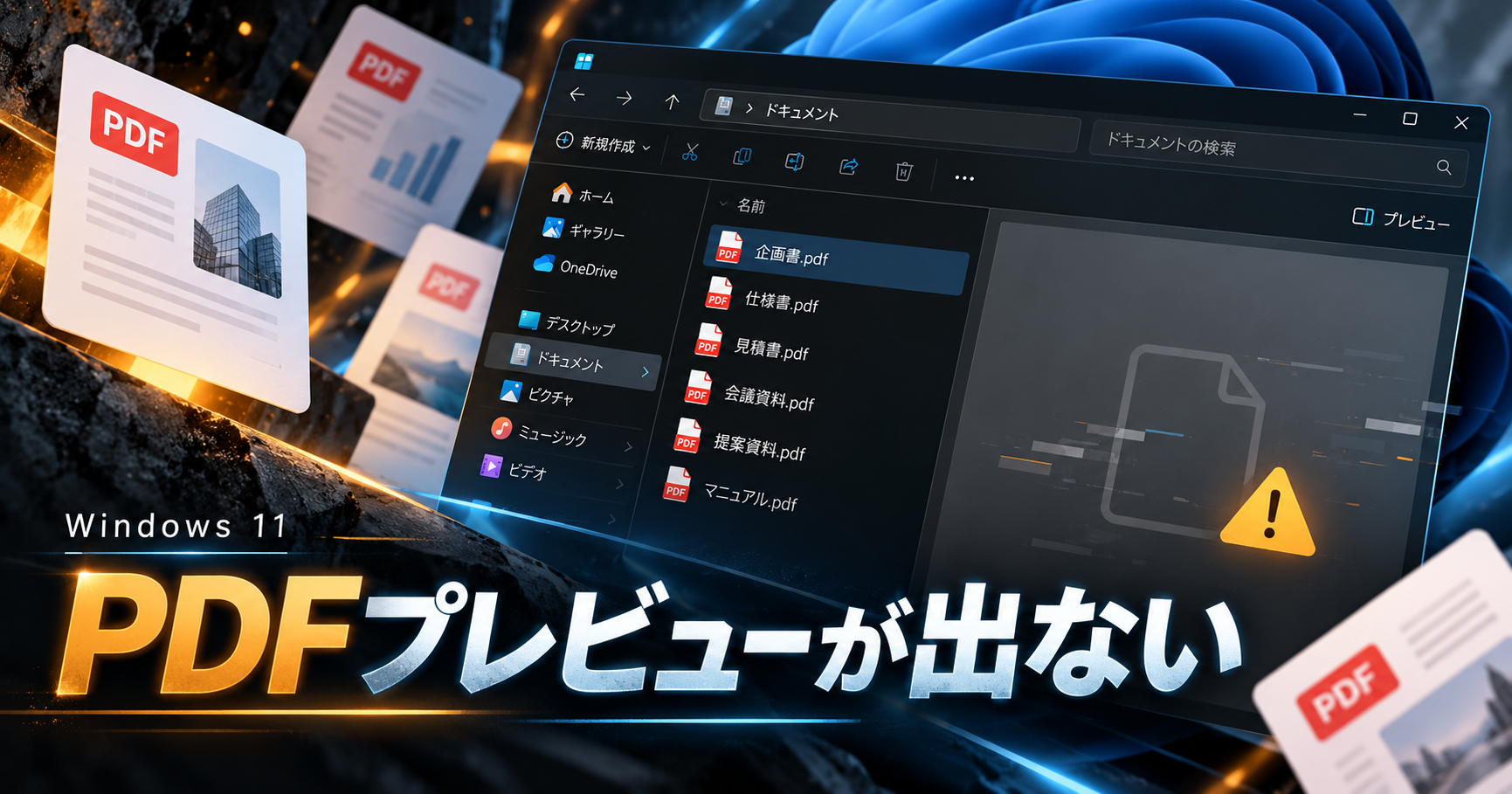 Windows 11でPDFだけプレビューできない｜警告・真っ白・表示欄なしを安全に直す確認順 | てぃぷろぐ